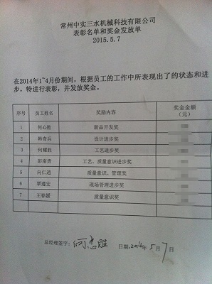 員工嘉獎(jiǎng)