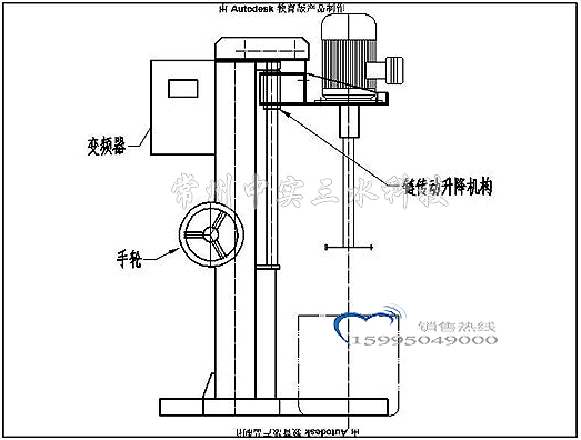 手動(dòng)鏈傳動(dòng)升降分散機(jī)